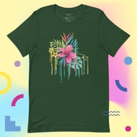Image 2 of Pink Flower Drip Unisex T-shirt