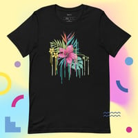 Image 4 of Pink Flower Drip Unisex T-shirt