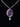 REAL Dark Purple Wolfsbane Sterling Silver Filigree Pendant w/ Swarovski Crystal Pearl Accent 