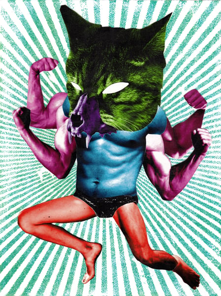 Image of Power Animal (Original Collage)