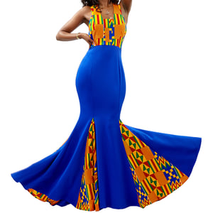 Image of THANDIE AFRICANPRINT HALTERNECK DRESS