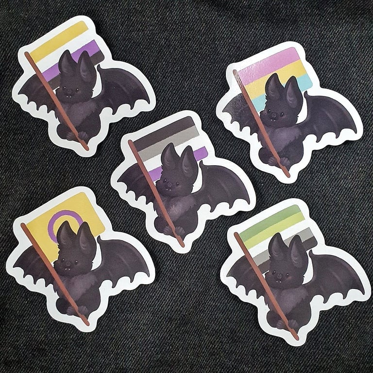 Bat Pride Flag Stickers Image 3