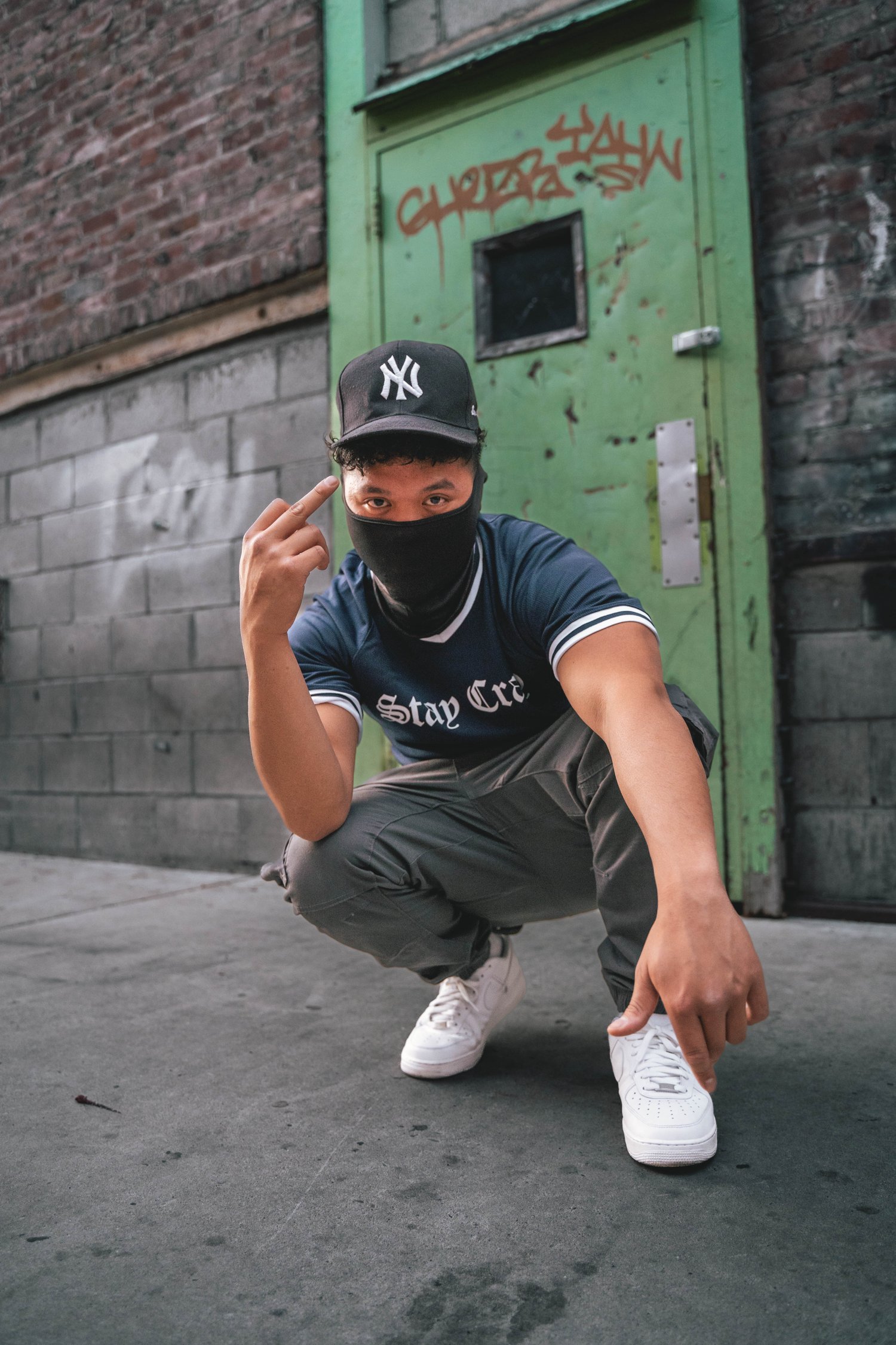 Image of “STAY CRAZY” JERSEY NAVY BLUE