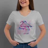 Image 1 of T-Shirt Donna G - Flamingo (Im012)