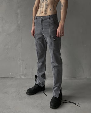 Image of KYONI - Washed Pants (Light Grey)