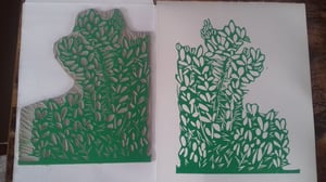 'Northumberland Gorse' Linocut Print (version 1)