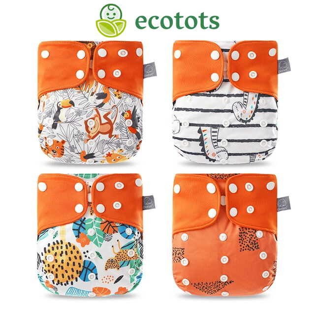 Image of Orange Cloth Diaper Bundle