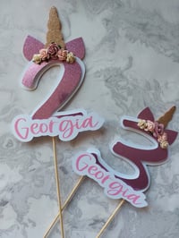 Image 2 of 3D Unicorn Cake Topper 