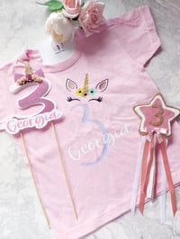 Image 2 of Birthday Unicorn T