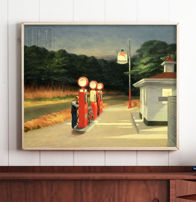 Edward Hopper's Gaz Pumps Reproduction