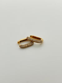 Image 2 of Pavé Hoop Earrings