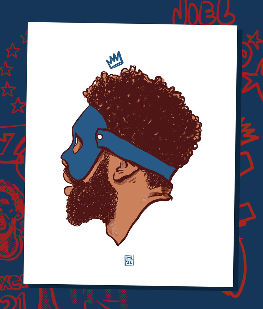 Image of Masked Embiid print