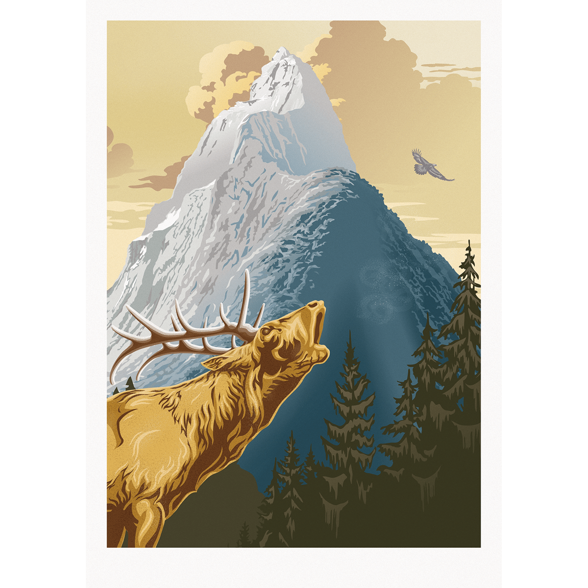 'Moose Mountain' Open Edition Print Colin Elgie Prints