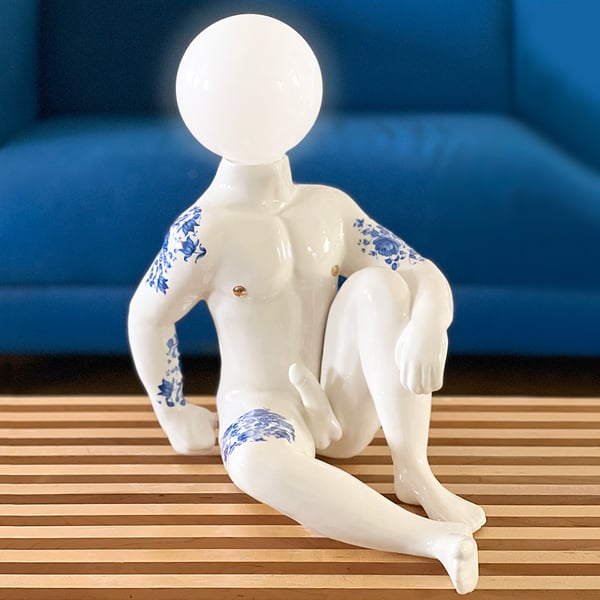 Image of Large Tattooed Gogo Boi Lamp