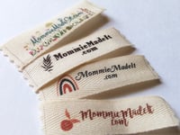 Image 4 of Organic Cotton Twill Ribbon Labels Customized with Your Text or Logo