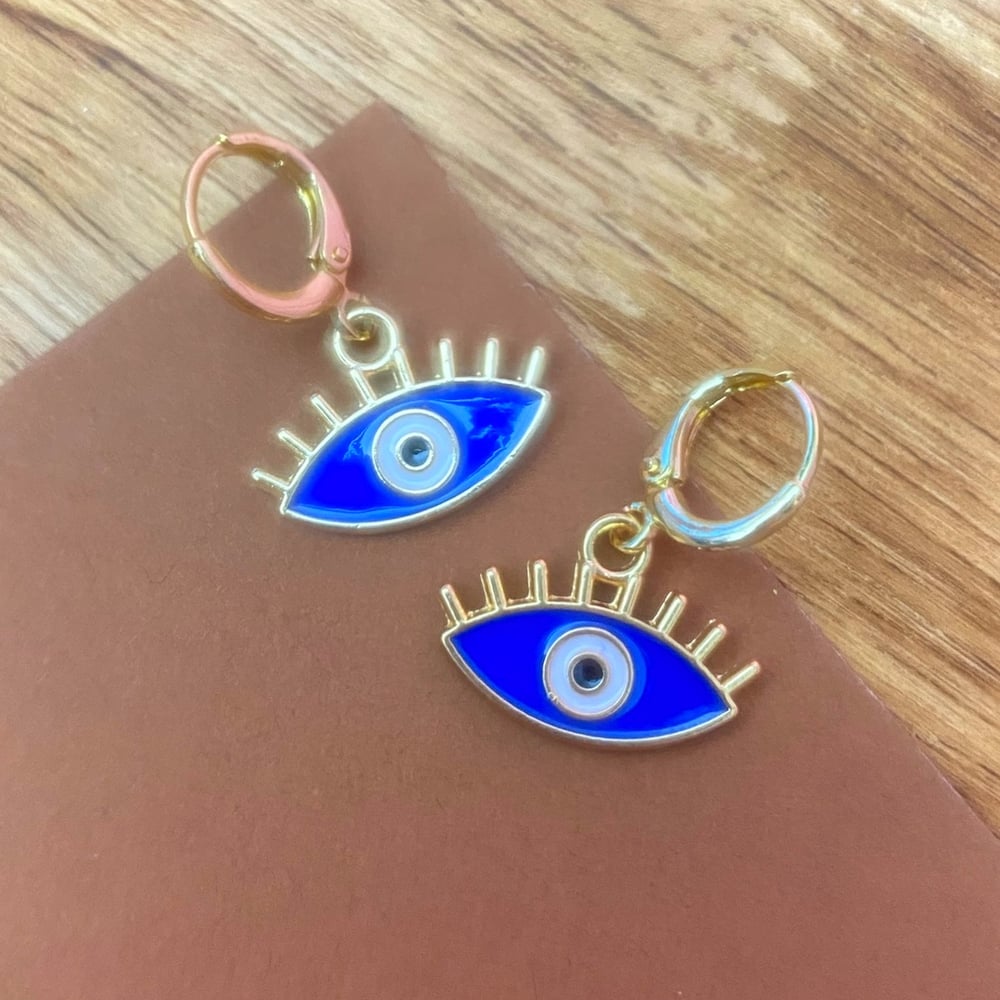 Image of EVIL EYE EARRINGS