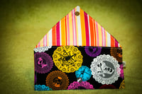 Image 2 of SALE - Skull Doily Envelope Clutch