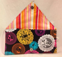 Image 4 of SALE - Skull Doily Envelope Clutch