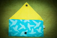 Image 2 of SALE - Blue Hummingbird Envelope Clutch