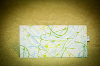 Image 1 of SALE - Paint Stripe Clutch - Blue and Green