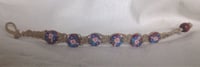 Image 2 of SALE - Polymer Clay Beaded Flower Hemp Bracelet