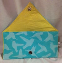 Image 4 of SALE - Blue Hummingbird Envelope Clutch