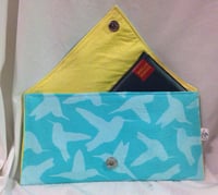 Image 5 of SALE - Blue Hummingbird Envelope Clutch