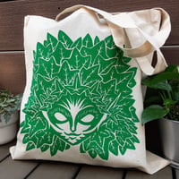 Image of 'Ivy Spirit' Block-Printed Tote Bag