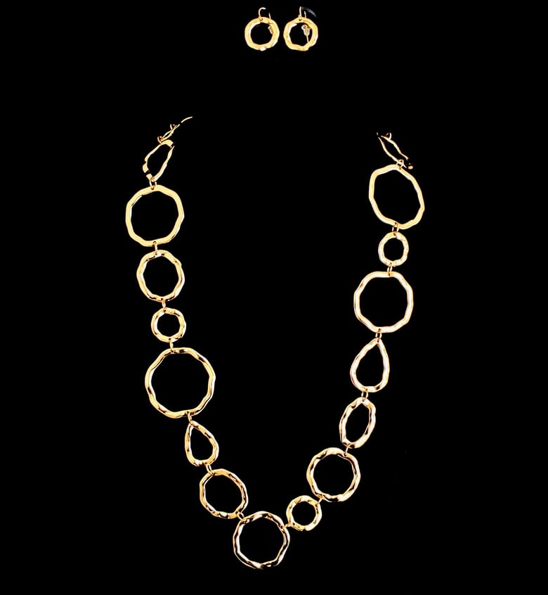 Image of Gold Circle Necklace Set