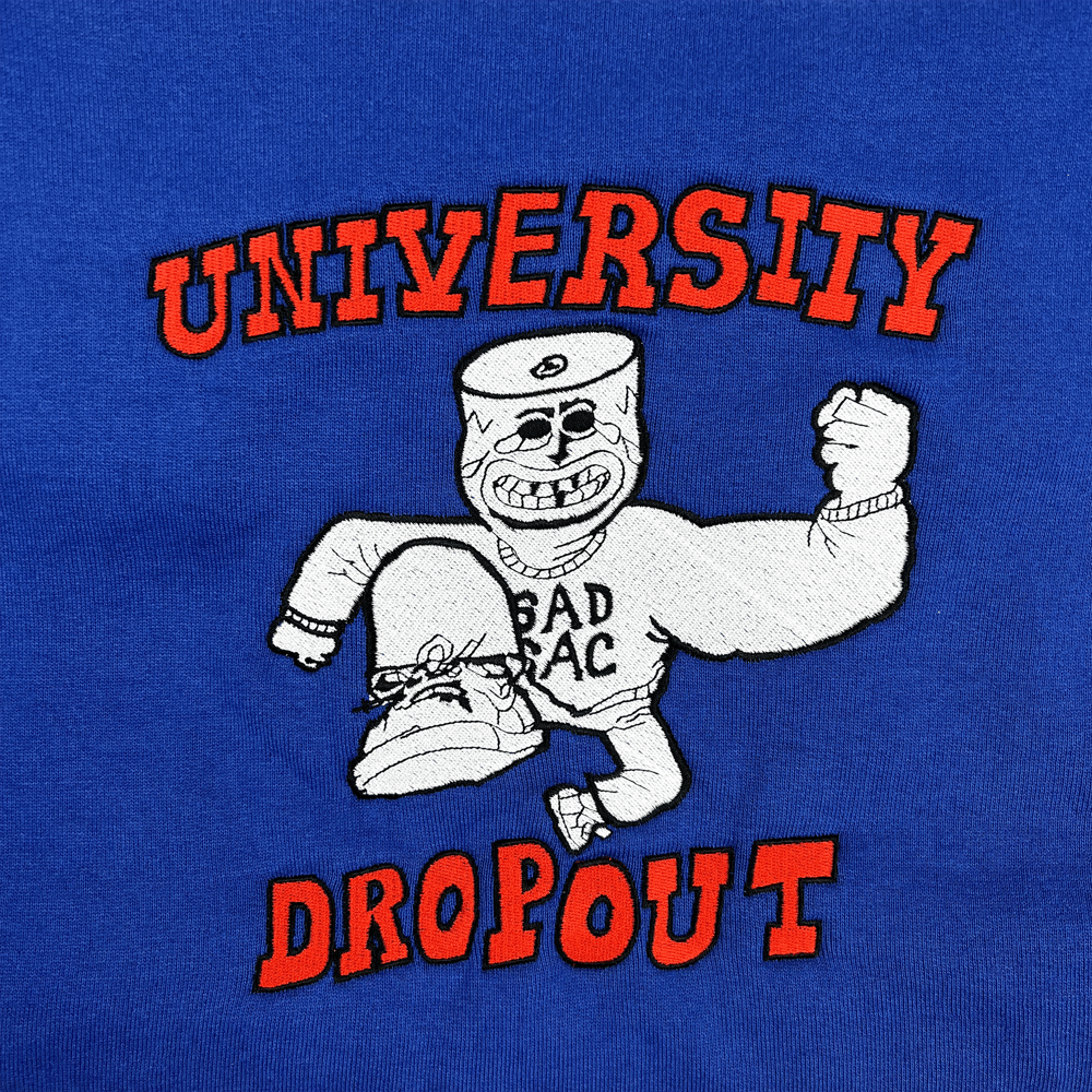 Image of “University Dropout” embroidered sweatshirt (Royal blue) 