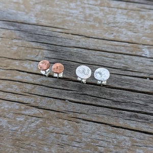 Image of Full moon stud earrings