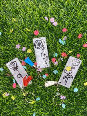 Image of Birth Month Flower Keychains