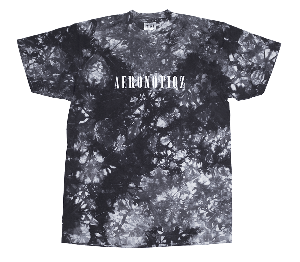 Tie Dye Aeronotiqz Embroidered Tee Shirt