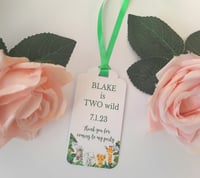 Image 2 of Personalised Baby Safari Favour Tags, Baby Safari Theme Party, Baby Safari Party Bag Tag