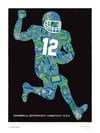 2021 Seattle Seahawks "12th Man" Poster