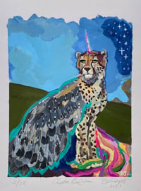 Image 2 of CHEETAH-OWL-UNICORN FOR FREDDIE - ARCHIVAL PRINT