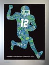2021 Seattle Seahawks "12th Man" Foil Variant Poster