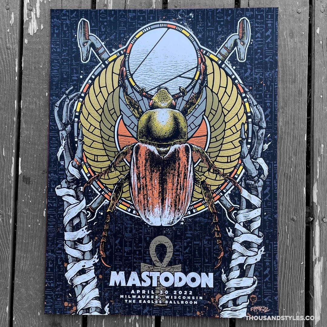 Mastodon Official Concert Poster - 04.30.22 Milwaukee WI