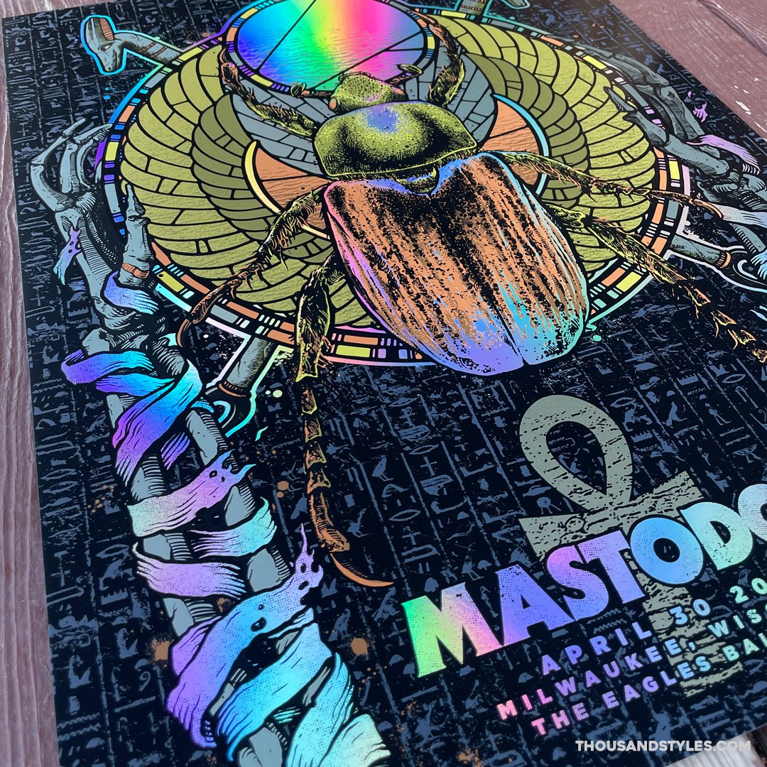 Mastodon Official Concert Poster - 04.30.22 Milwaukee WI - Foil Variant Artist AP