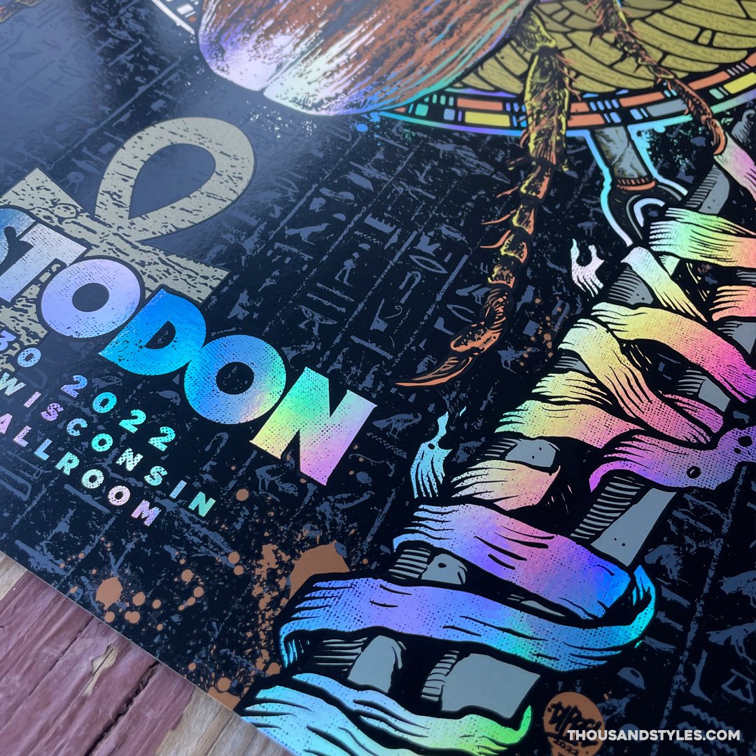 Mastodon Official Concert Poster - 04.30.22 Milwaukee WI - Foil Variant Artist AP