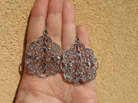 Image 4 of Kate Middleton Duchess Cambridge Inspired Replikate Filigree Openwork Cut Out Statement Earrings