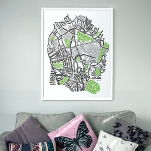 Image of West Dulwich & Dulwich Village London Type Map