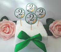 Image 2 of Personalised Baby Safari Birthday Cupcake Picks/Food Picks, Baby Safari Table Decor, Baby Safari Par