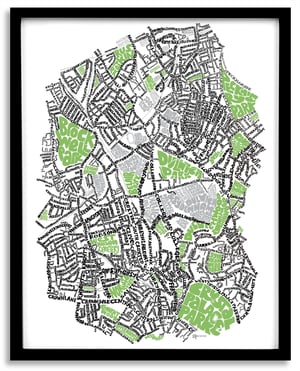 Image of SE London Parks - Herne Hill-Dulwich-East Dulwich-West Dulwich-Gipsy Hill-West Norwood Type Map