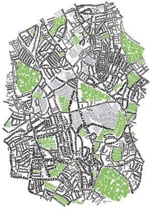 Image of SE London Parks - Herne Hill-Dulwich-East Dulwich-West Dulwich-Gipsy Hill-West Norwood Type Map