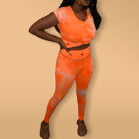 Image 1 of Orange Tie Dye Set 