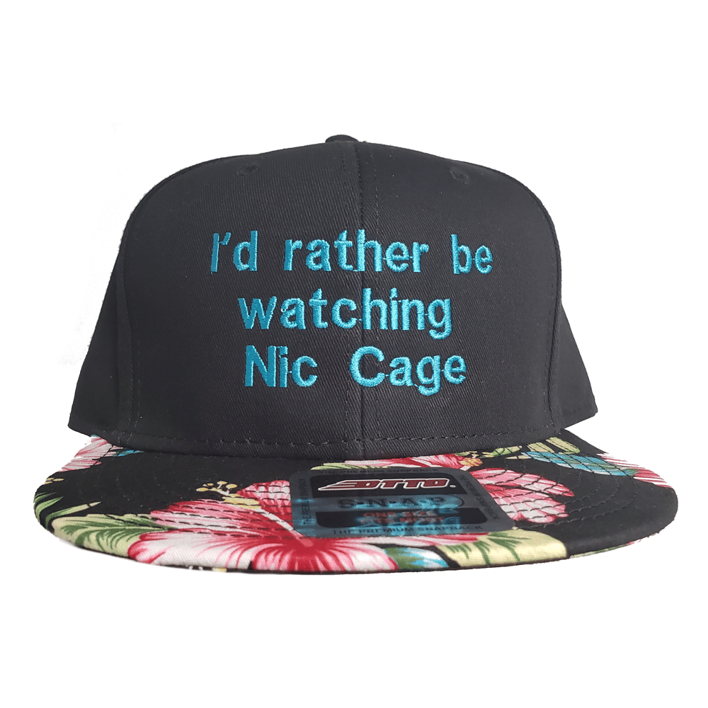 Image of Nic Cage 'Floral snapback'