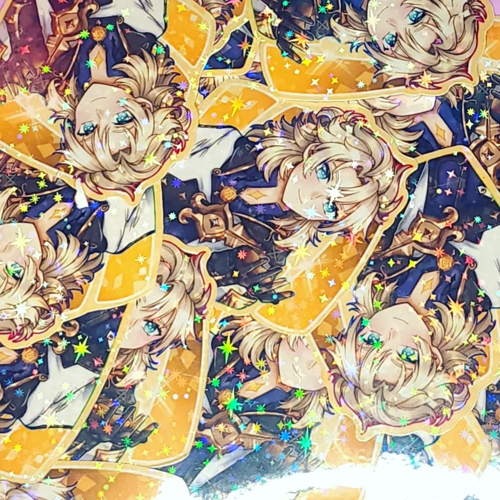 Image of Genshin Impact Holographic Stickers: Monstadt Characters 