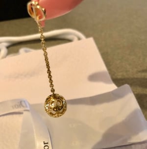 Image of (THIS ITEM JUST SOLD) CD Dior Secret Cannage Drop Earrings 