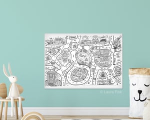 Image of Monstertown Giant Coloring Sheet / Paper Playmat